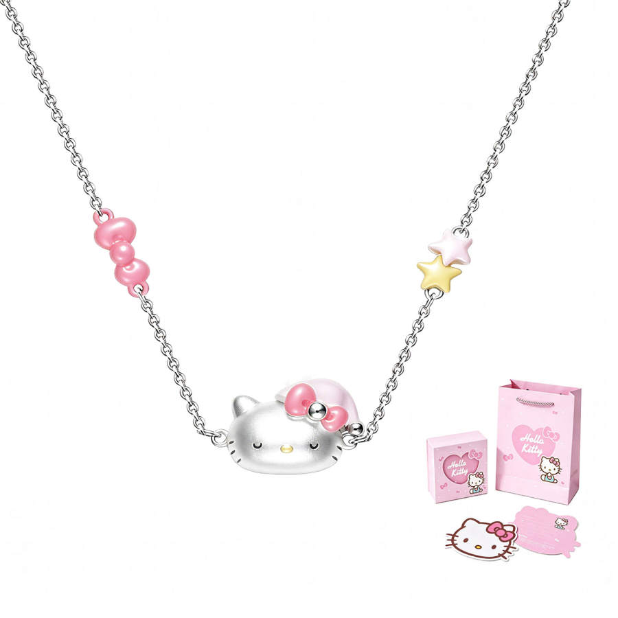 Sanrio X Hello Kitty Hello Kitty Artificial Gemstone Necklaces Women's
