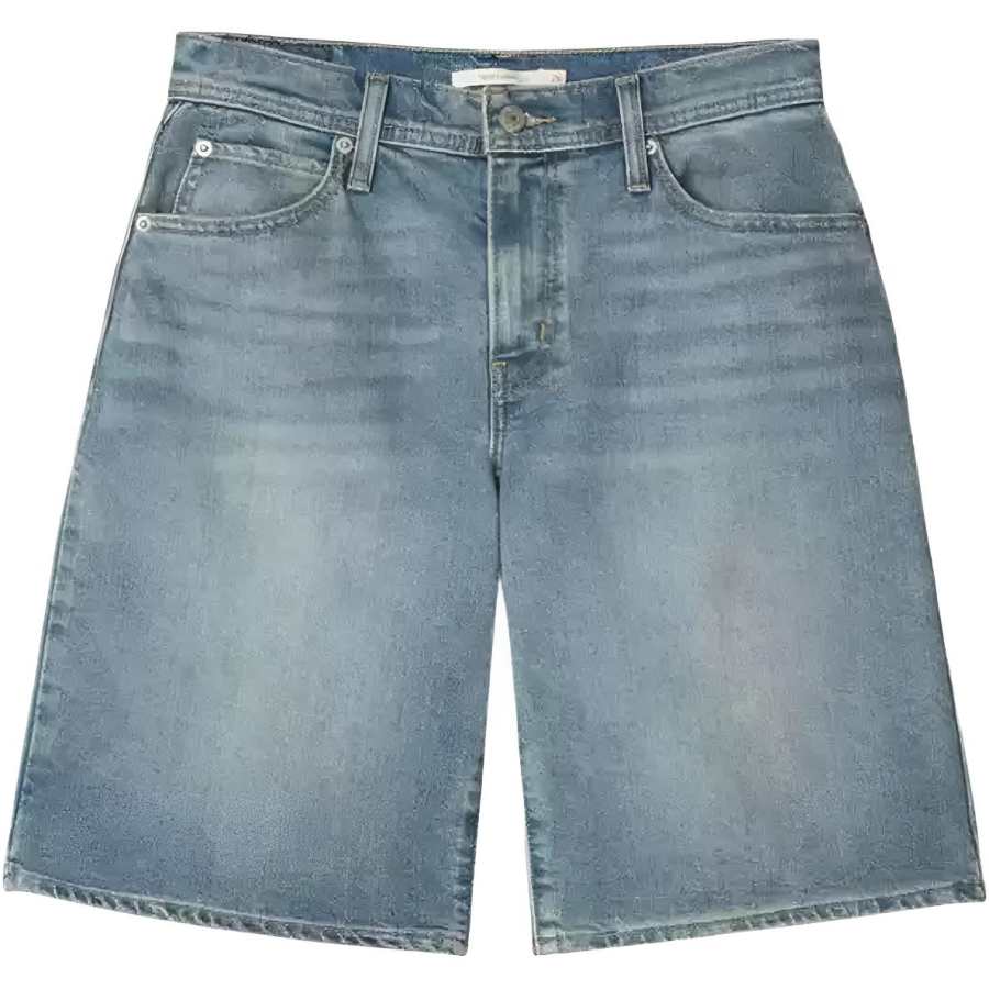 Levis Denim Shorts Women's Medium Blue Moderate Straight Fit Pants