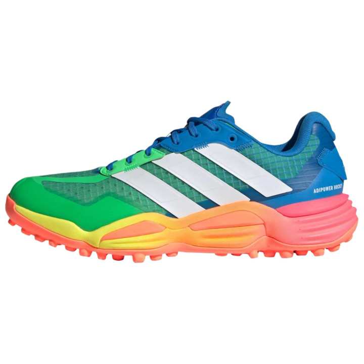 Adidas Adidas Adipower Hockey 4 Training Shoes Unisex Low Top Bright Light Blue/Cloud White/Shouting Green