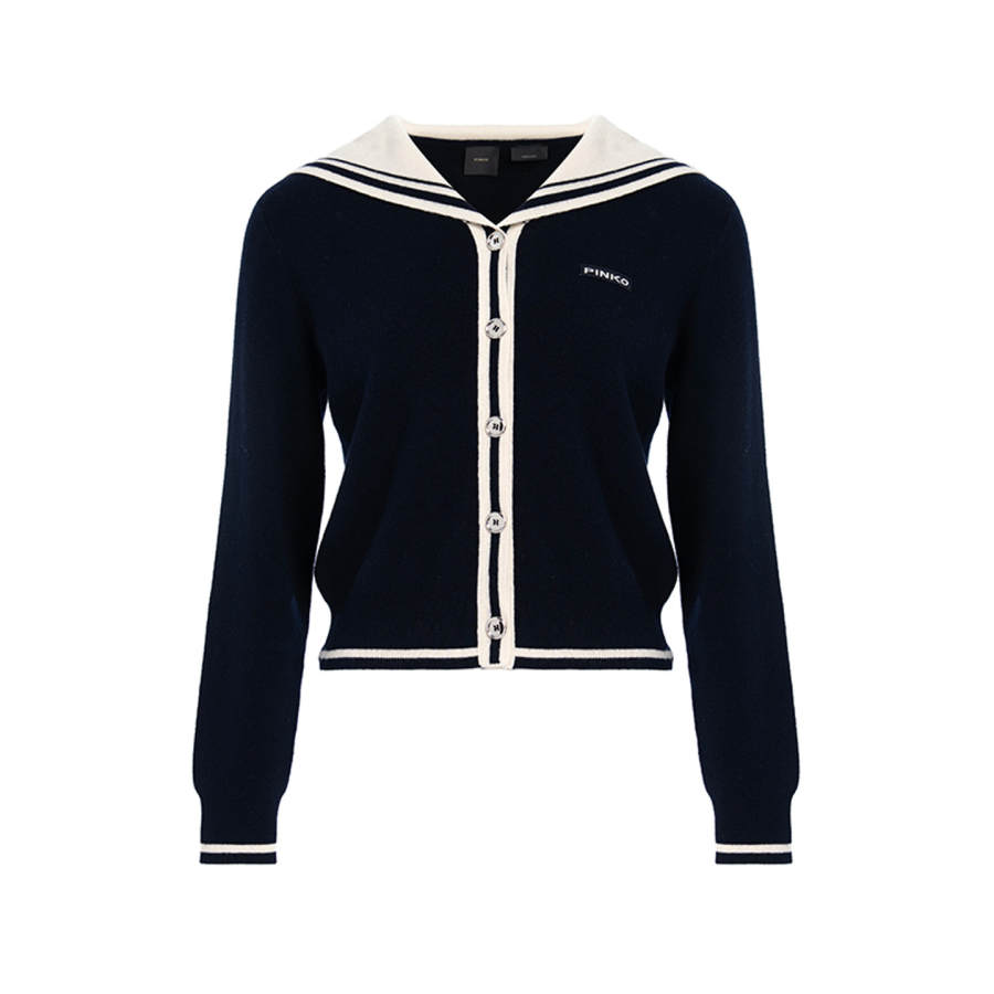 PINKO Knitwear Women's Indigo Navy Collar Moderate
