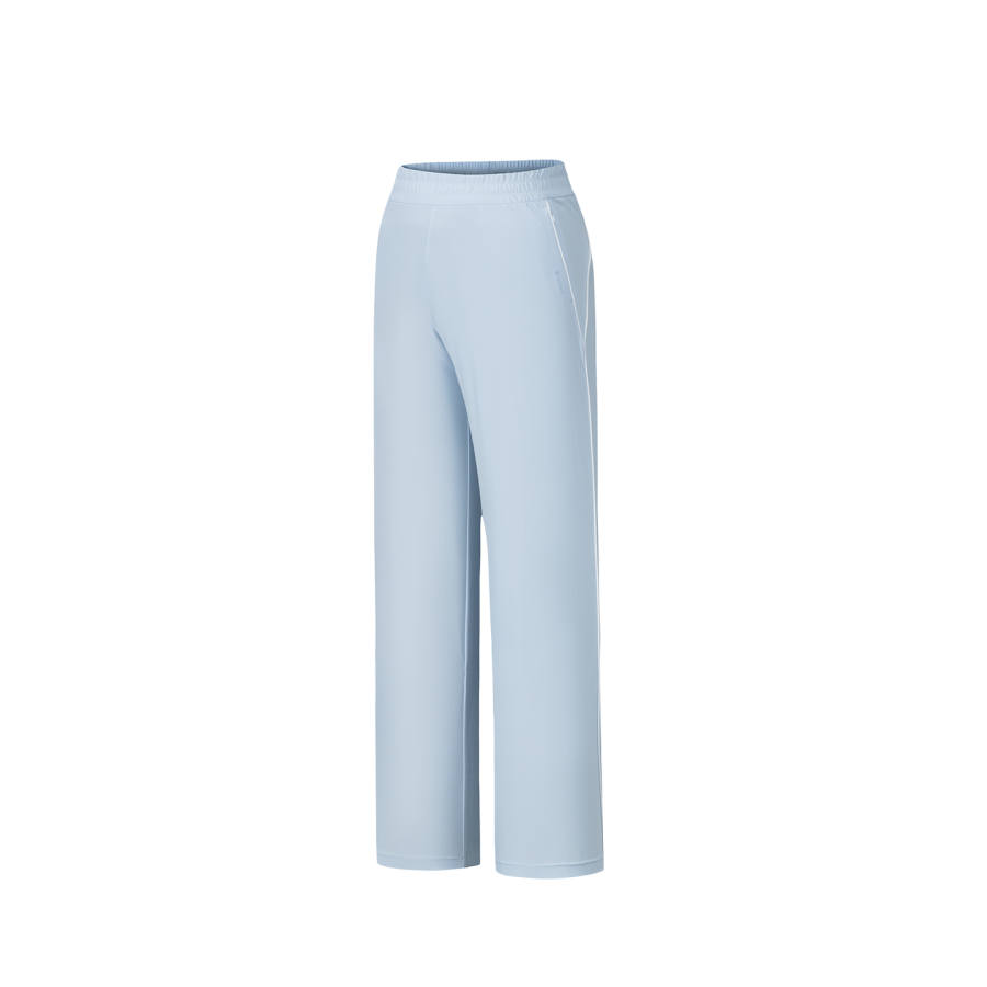 ANTA Variety Training Collection Knitted Sweatpants Women's Moonlight Ice Blue 2 Moderate Straight Fit Pants
