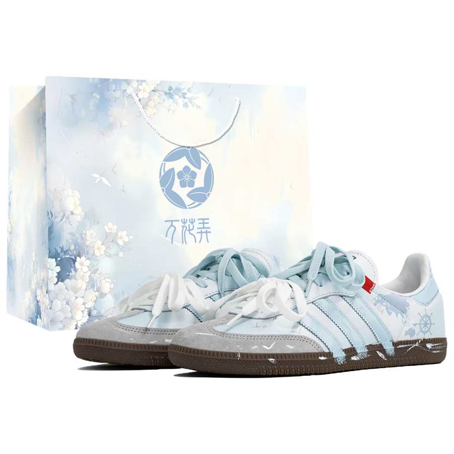 Adidas Originals SAMBA OG Skateboard Shoes Unisex Low Top Gray/Blue