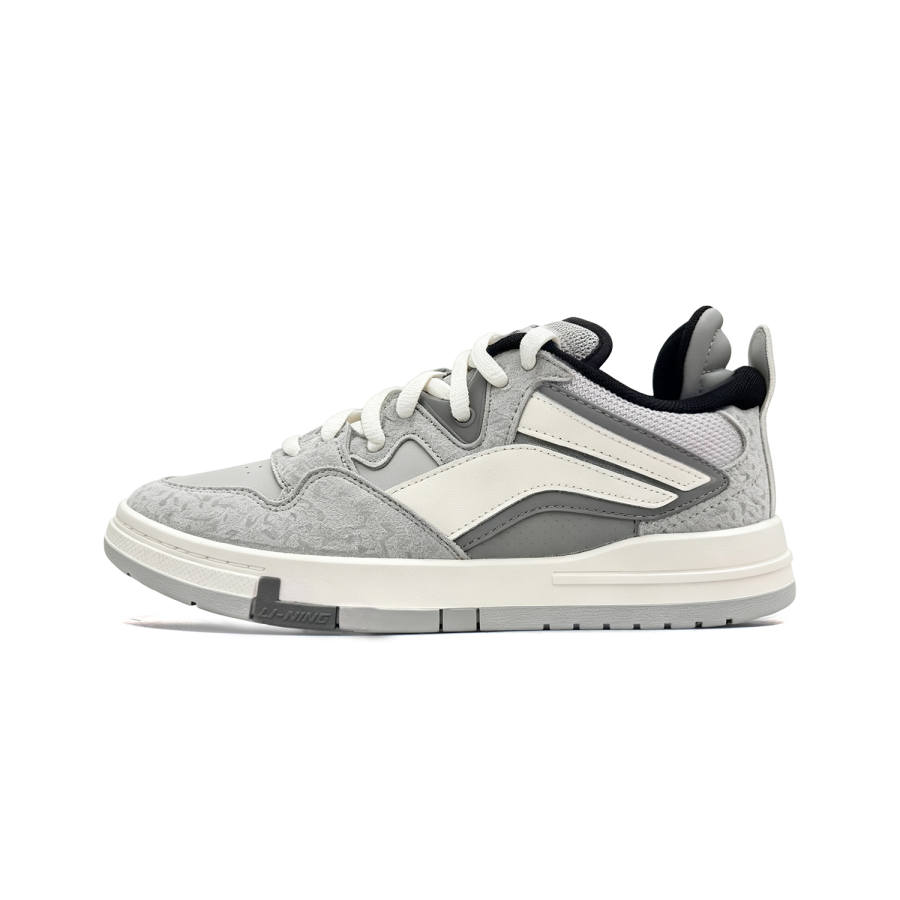 Li-Ning Li Ning Wave PRO Skateboard Shoes Women's Low Top Gray White Black Color Block Patchwork