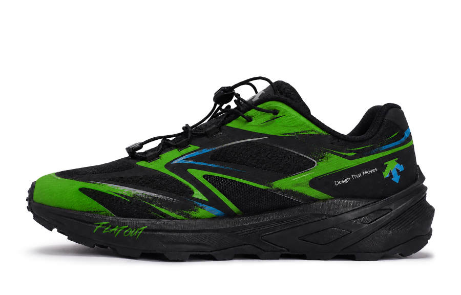 DESCENTE RUNNING Casual Shoes Men's Low Top Green Blue