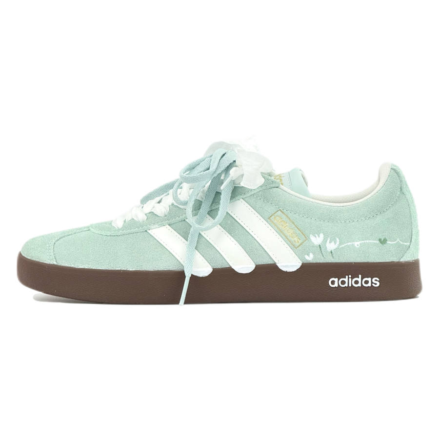 Adidas Adidas Vl Court Classic German Army Trainers Unisex Low Top White/Blue/Green