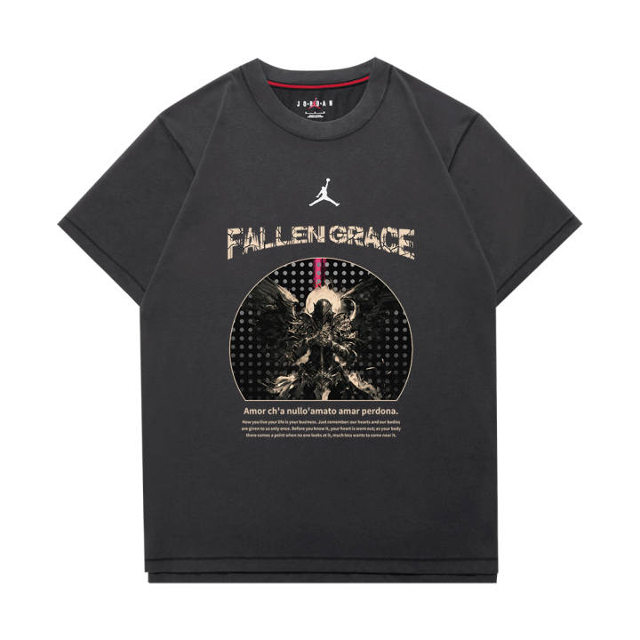 Jordan Jordan DIR FIT T Shirts Unisex Dark Gray Crew Neck Moderate