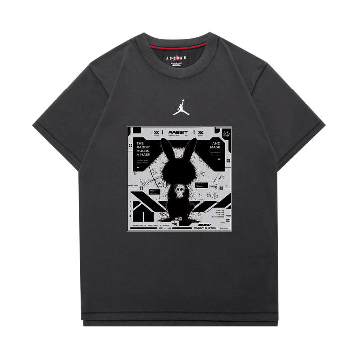 Jordan Jordan DIR FIT T Shirts Unisex Dark Gray Crew Neck Moderate