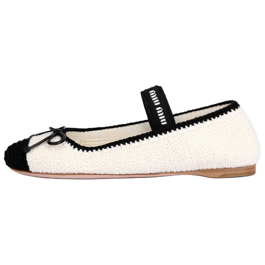 MIU MIU Chunky Heel Mary Jane Shoes Women's Beige