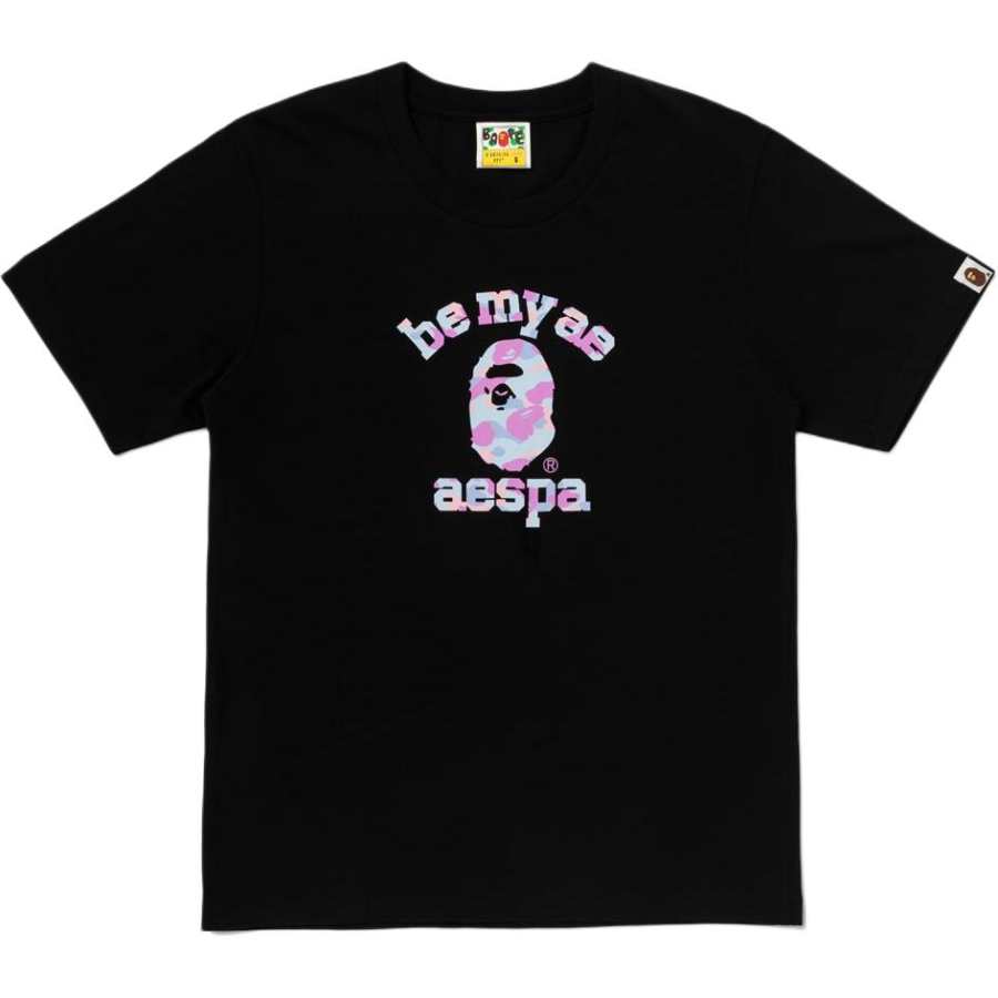 A BATHING APE Aespa T Shirts Unisex Crew Neck Moderate Straight Fit
