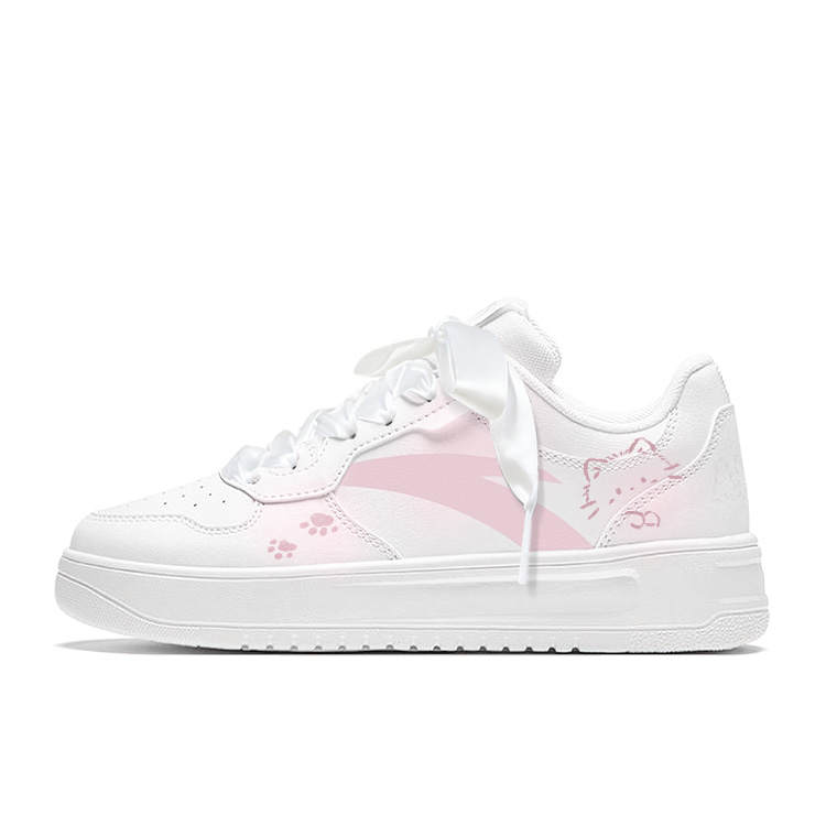 ANTA Easy Skateboard Shoes Women's Low Top Pink