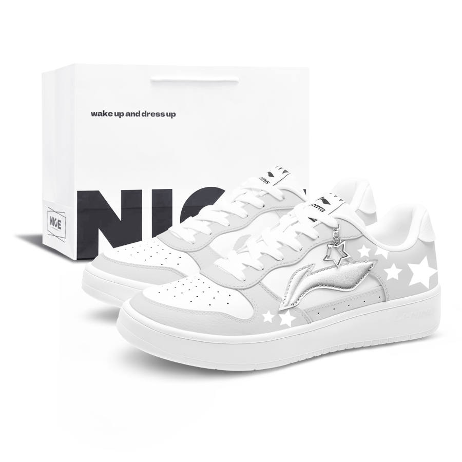 Li-Ning Li Ning Floating Boat Skateboard Shoes Unisex Low Top Silver/Gray/White
