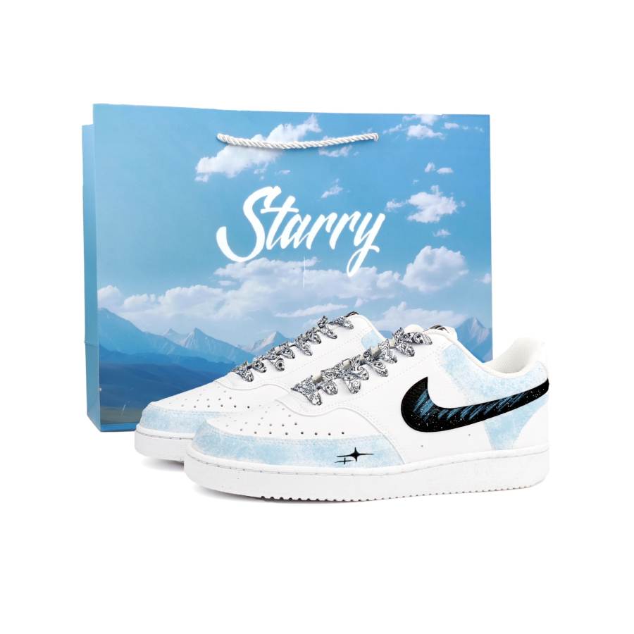 Nike Nike Court Vision 1 Skateboard Shoes Men's Low Top White Blue Black Multicolor