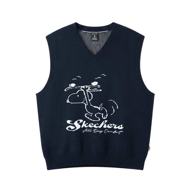Skechers Tank Tops Unisex 0515 Safety Blue V Neck Moderate