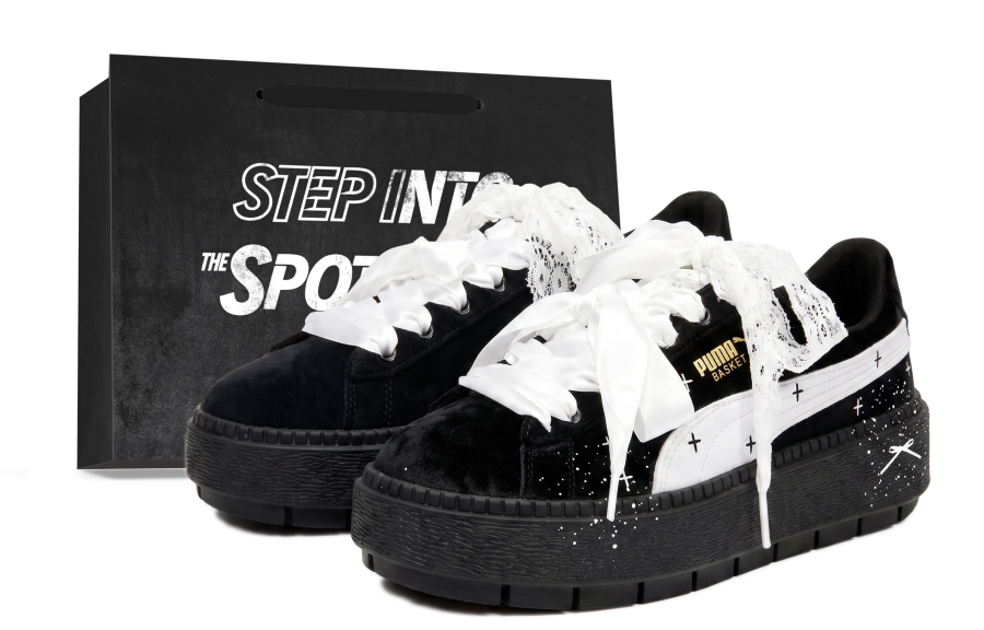 PUMA Platform Trace Skateboard Shoes Women's Low Top White