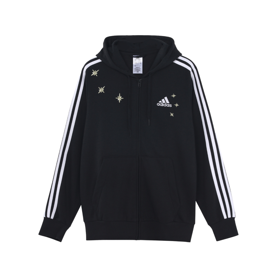 Adidas Adidas ESSENTIALS Jackets Unisex Black Hooded Non Detachable Moderate Straight Fit