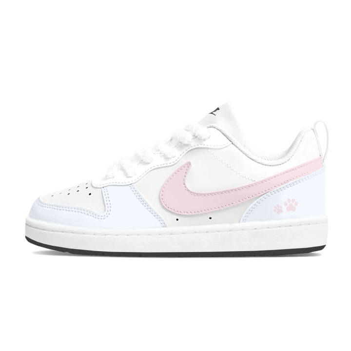 Nike Nike Court Borough Skateboard Shoes Women's Low Top Blue Pink