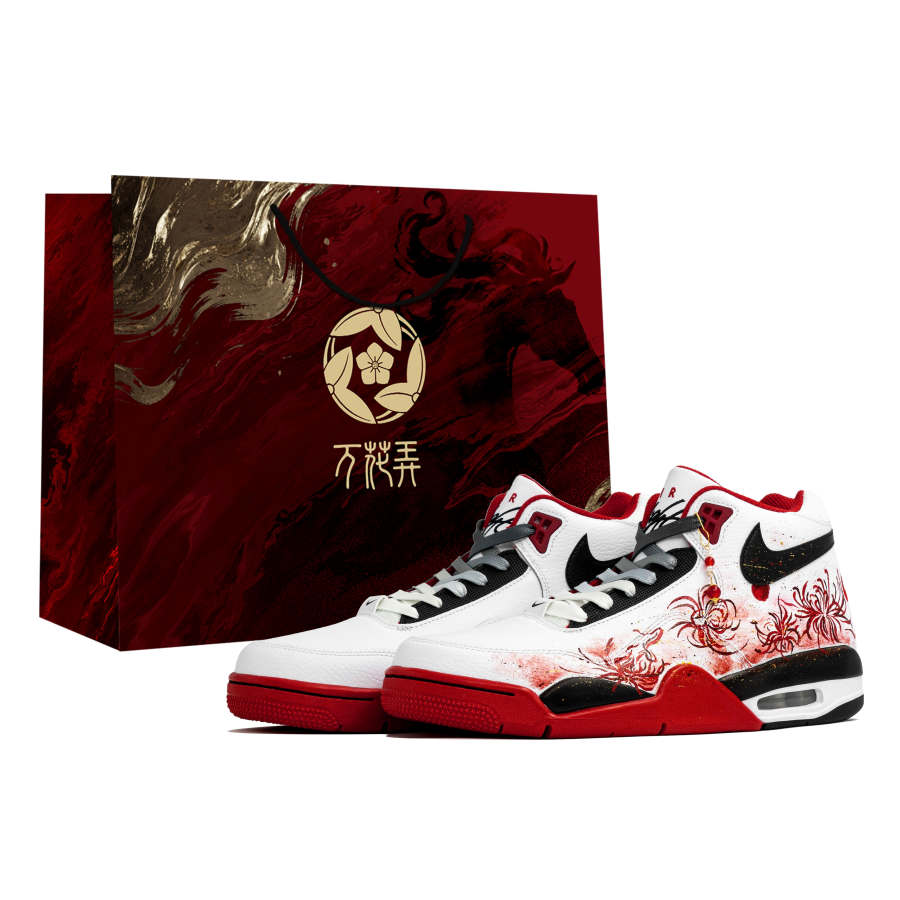 Nike Nike Flight Legacy Kaleidoscope, Oblivion River, Shopping Bag Abrasion Resistant Vintage Basketball Shoes Unisex