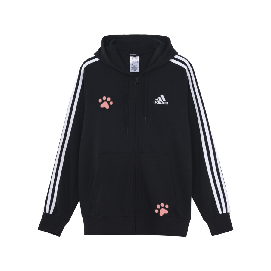 Adidas Adidas ESSENTIALS Jackets Unisex Black Hooded Non Detachable Moderate Straight Fit