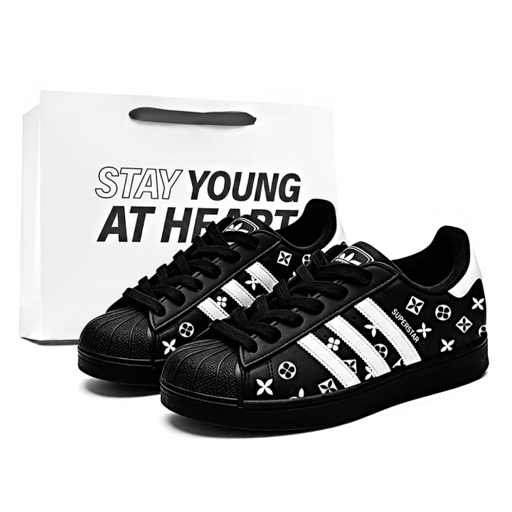 Adidas Adidas Superstar 2 Skateboard Shoes Unisex Low Top Black