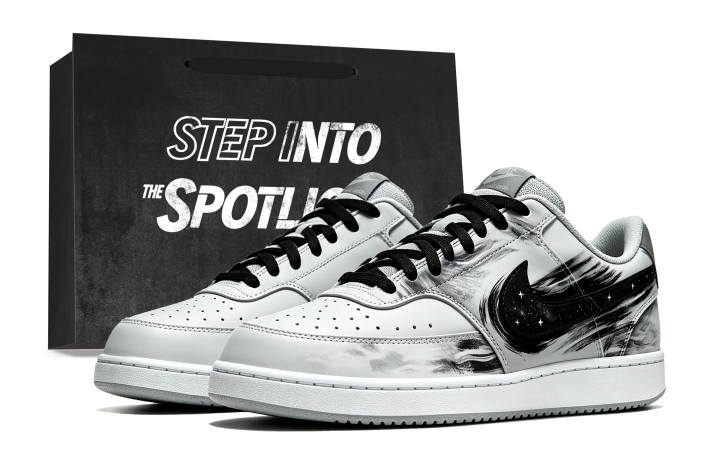 Nike Nike Court Vision Skateboard Shoes Unisex Low Top Black White