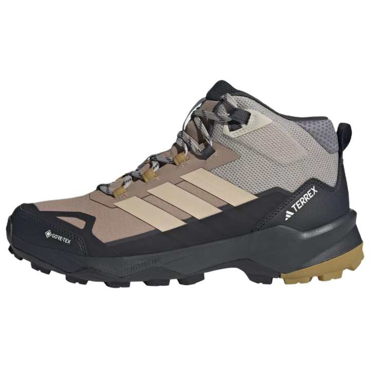 Adidas Adidas Terrex Skychaser Ax5 Mountaineering & Hiking Shoes Men's High Top Core Black/Sandy Green/Light Chalk Brown