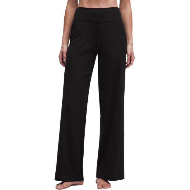 Lululemon Groove Series Sports Pants Women's Black/Black Moderate Wide Leg Pants