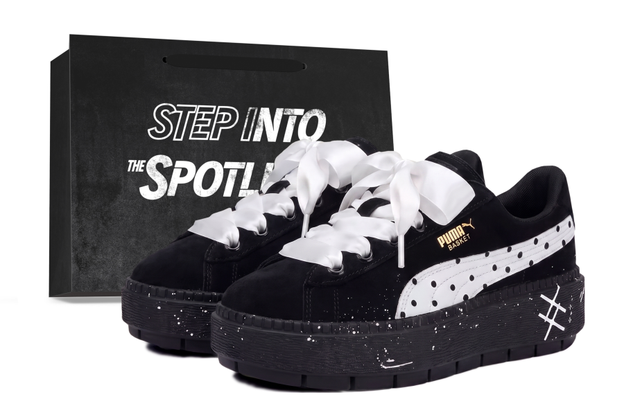 PUMA Platform Trace Skateboard Shoes Women's Low Top White