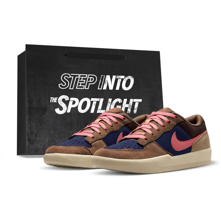 Nike Nike SB Force 58 Skateboard Shoes Unisex Low Top Brown Pink