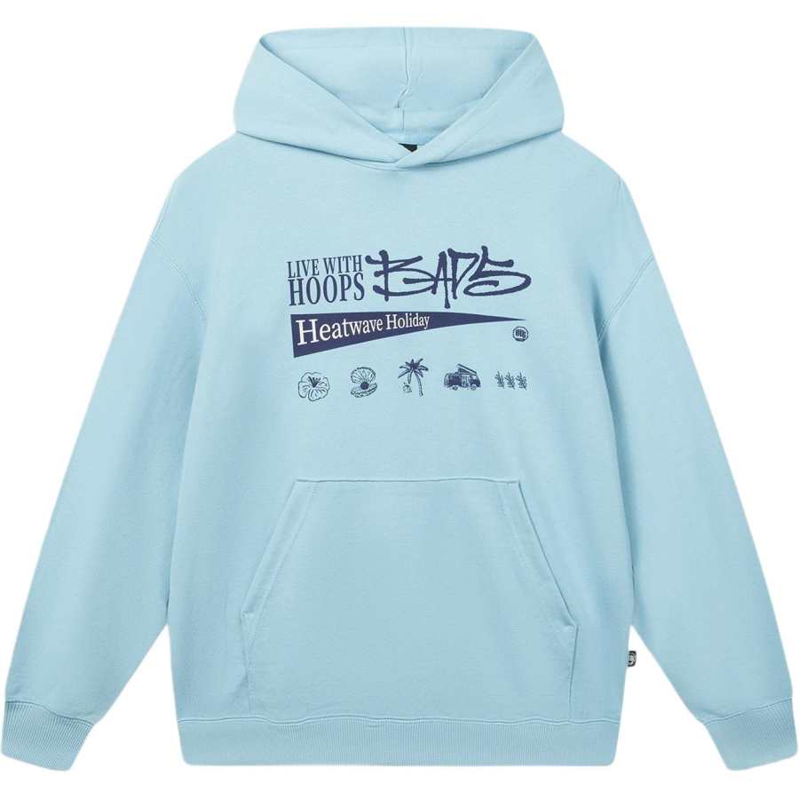 Li-Ning Li Ning Basketball Collection Sweatshirts Men's Milk White Blue Hooded Non Detachable Moderate Straight Fit