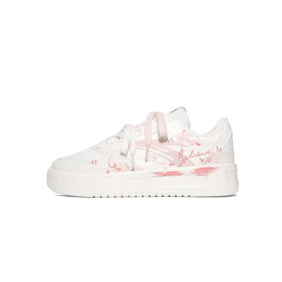 ANTA Easy Skateboard Shoes Women's Low Top Pink