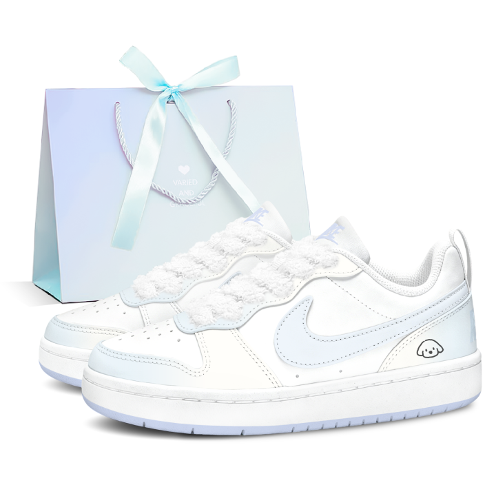 Nike Nike Court Borough Skateboard Shoes Women's Low Top Blue/White