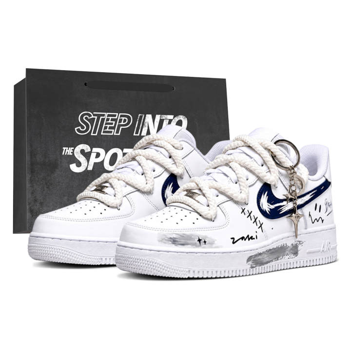 Nike Nike Air Force 1 Skateboard Shoes Unisex Low Top Blue