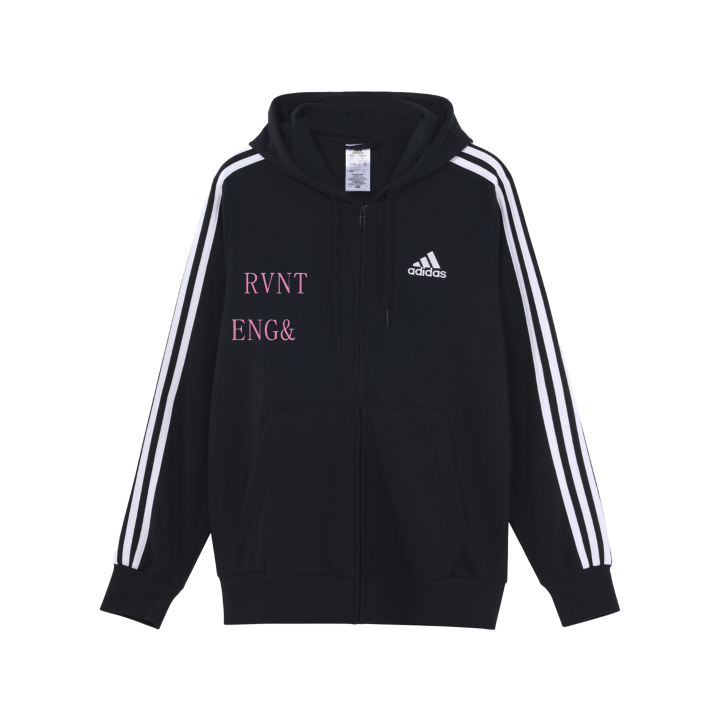 Adidas Adidas ESSENTIALS Jackets Unisex Black Hooded Non Detachable Moderate Straight Fit