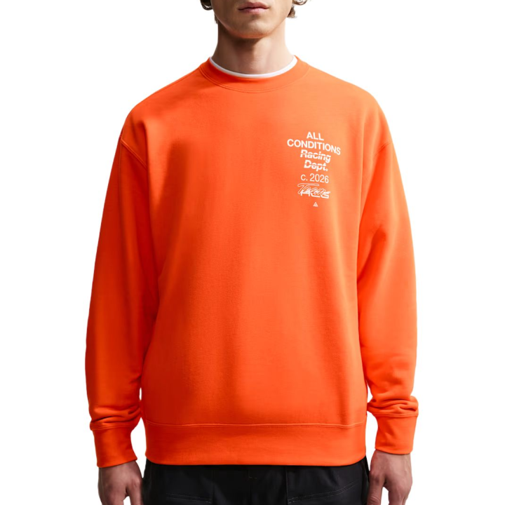 Nike Nike ACG Sweatshirts Men's Safety Orange/white Crew Neck Moderate