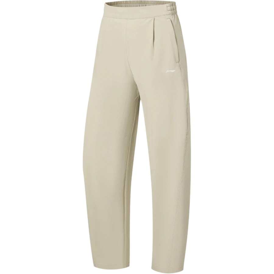 Li-Ning Li Ning Fitness Series Sports Pants Women's Coconut Khaki Moderate Straight Fit Pants