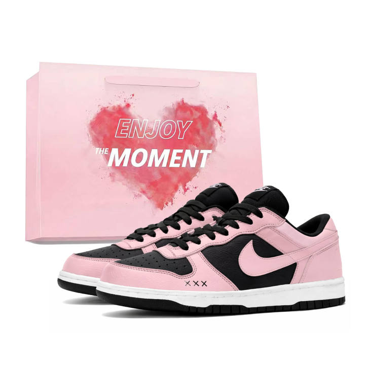 Nike Nike Dunk Skateboard Shoes Men's Low Top Black/White/Pink