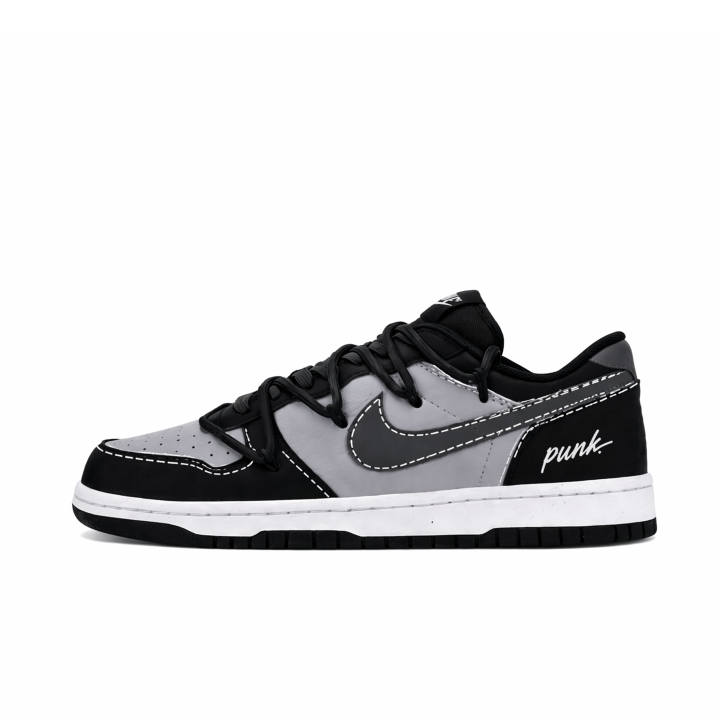 Nike Nike Dunk Skateboard Shoes Men's Low Top Black/Gray/White
