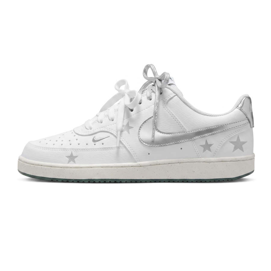 Nike Nike Court Vision Low Skateboard Shoes Unisex Low Top Silver/White