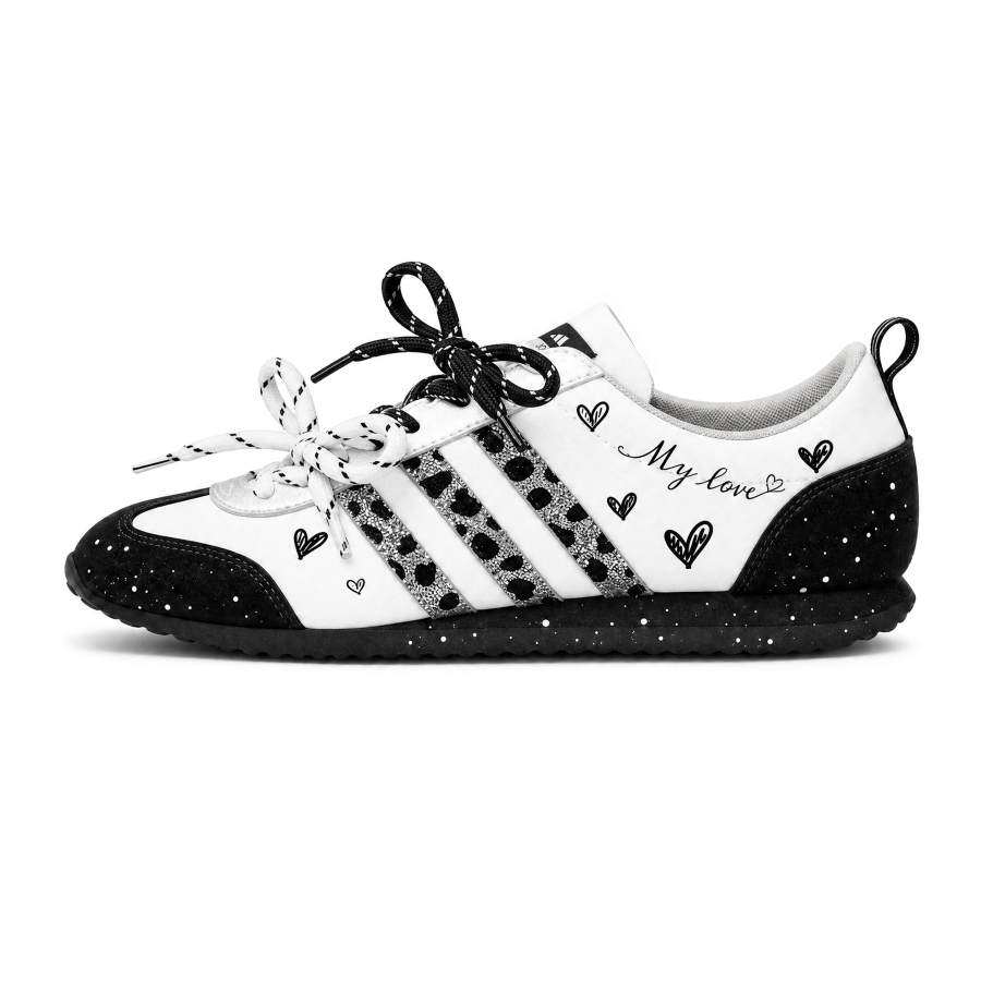 Adidas Adidas VS JOG 2.0 German Army Trainers Women's Low Top Black White Silver