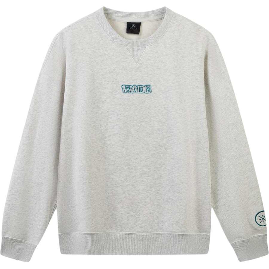 Li-Ning Li Ning Sweatshirts Men's Heather Gray Deep Antarctic Gray Crew Neck Moderate Straight Fit