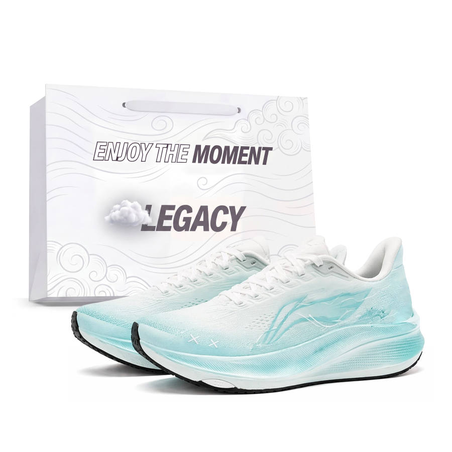 Li-Ning Li Ning Running Shoes Men's Low Top White/Cyan