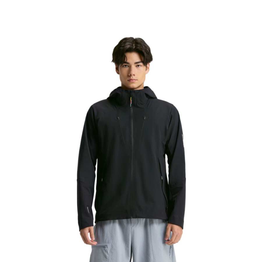 SALOMON Jackets Men's Pitch Black Hooded Non Detachable Moderate