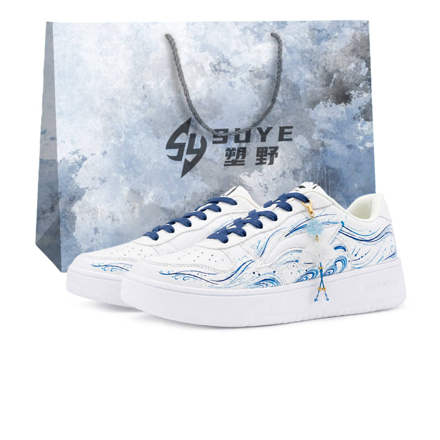 Li-Ning Li Ning Floating Boat Skateboard Shoes Men's Low Top Blue White Colorway