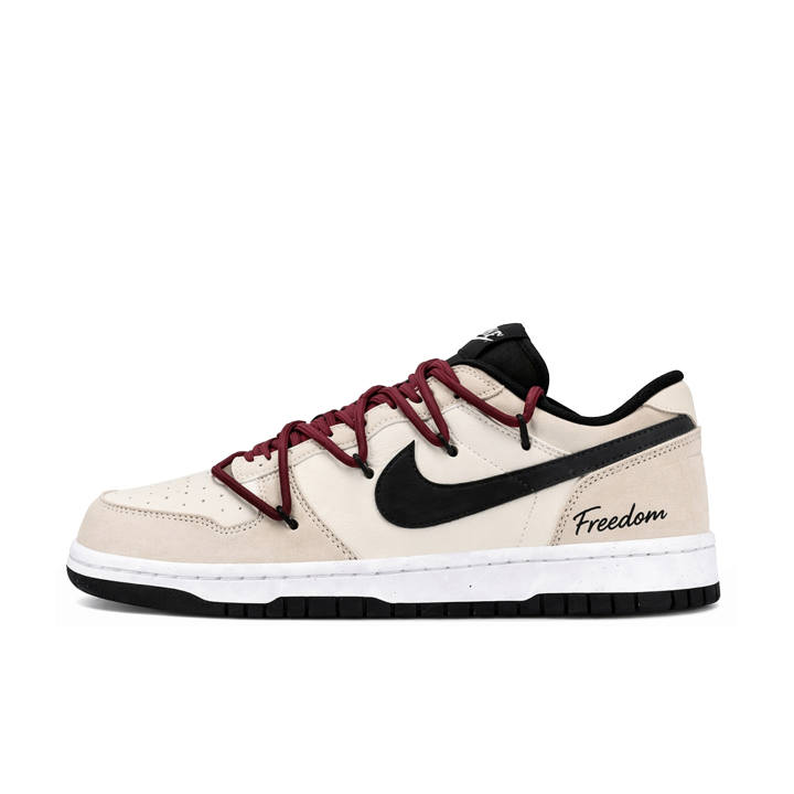 Nike Nike Dunk Skateboard Shoes Men's Low Top Black/Beige/Red