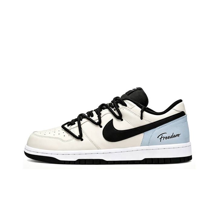 Nike Nike Dunk Skateboard Shoes Men's Low Top Black/Beige/Blue