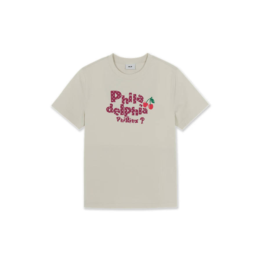 MLB Philadelphia Phillies T Shirts Unisex Philadelphia Phillies/Light Sand Crew Neck Moderate Straight Fit