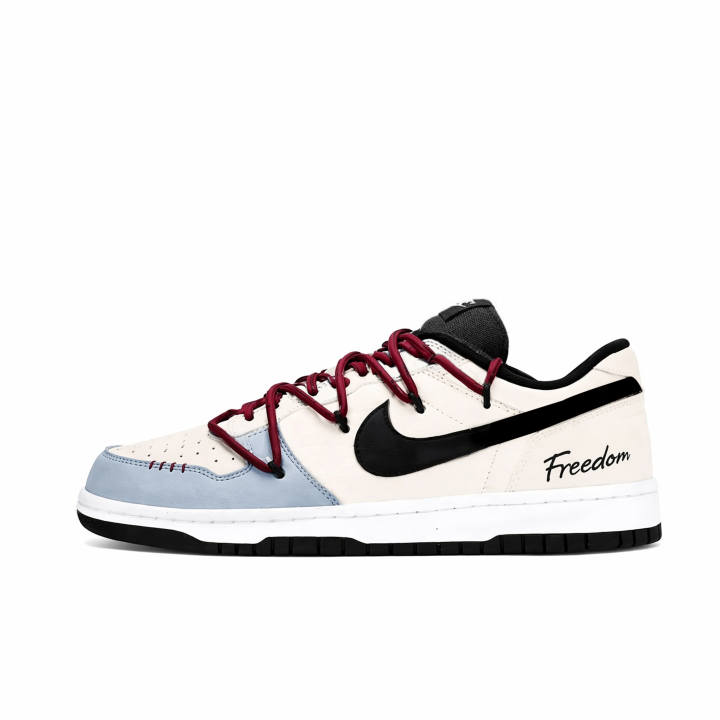 Nike Nike Dunk Skateboard Shoes Men's Low Top Black/Beige/Blue/Red