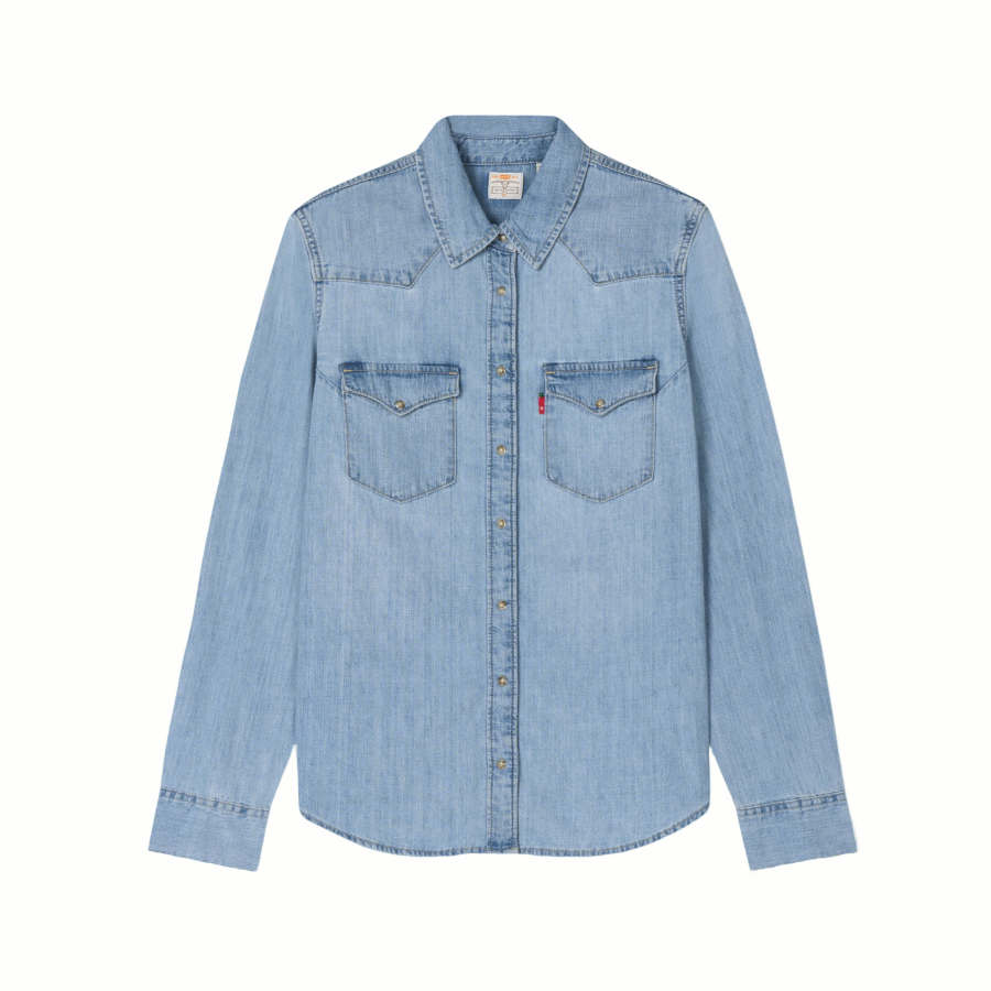 Levis Levis Shirts Women's Light Blue Lapel Moderate