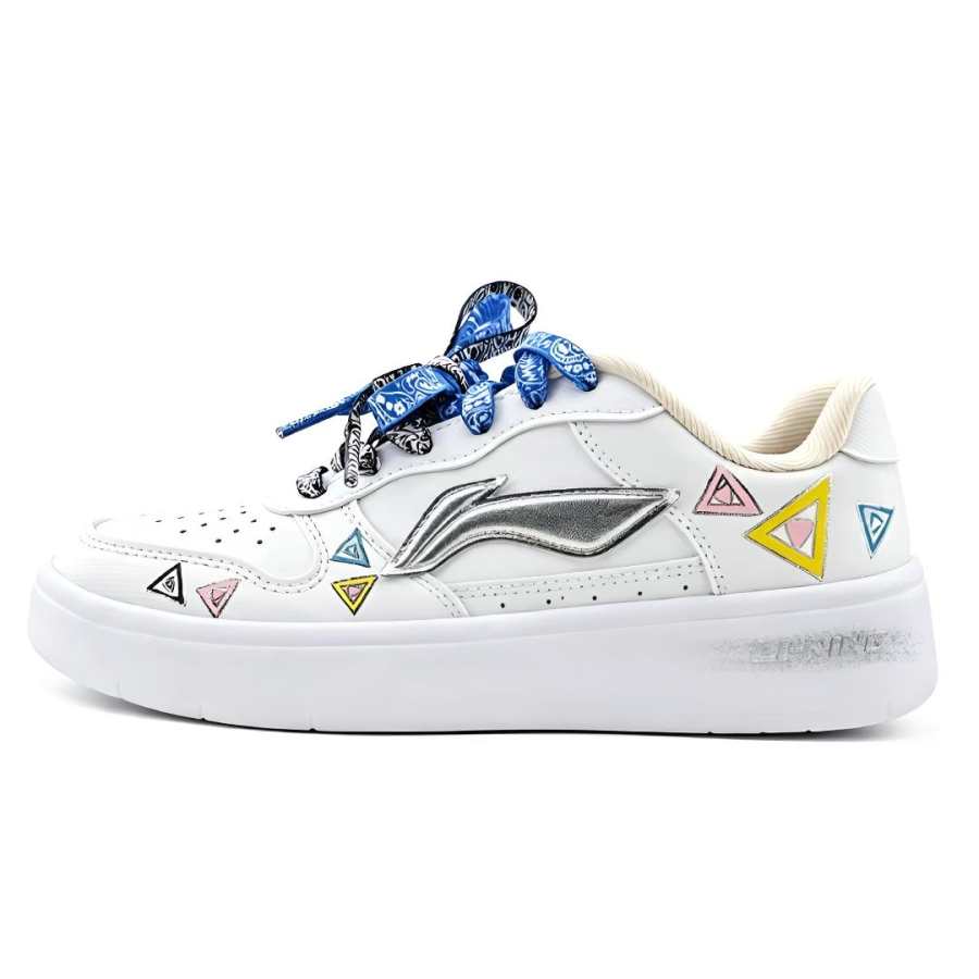 Li-Ning Li Ning Floating Boat Skateboard Shoes Women's Low Top Silver/Yellow/Blue/Pink