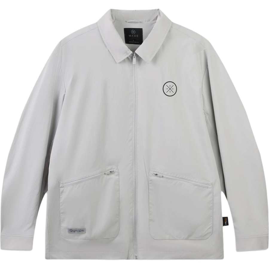 Li-Ning Li Ning Jackets Men's Calm Gray Lapel Moderate Straight Fit